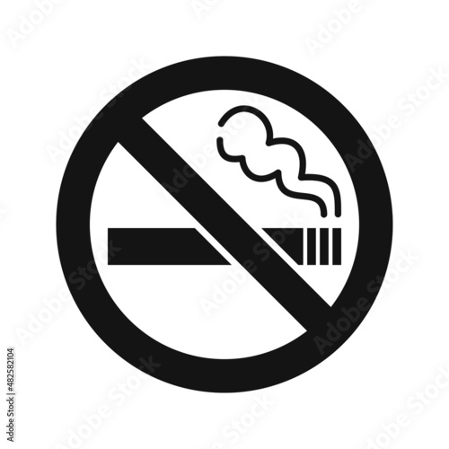 No smoking. Do not smoke. Smoke free zone sign isolated on white background.
