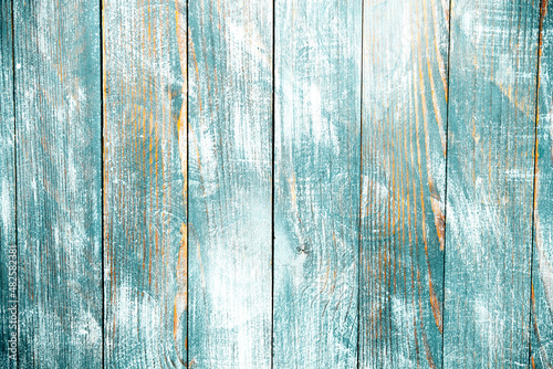 Straight board painted wood as a background for design and text photo