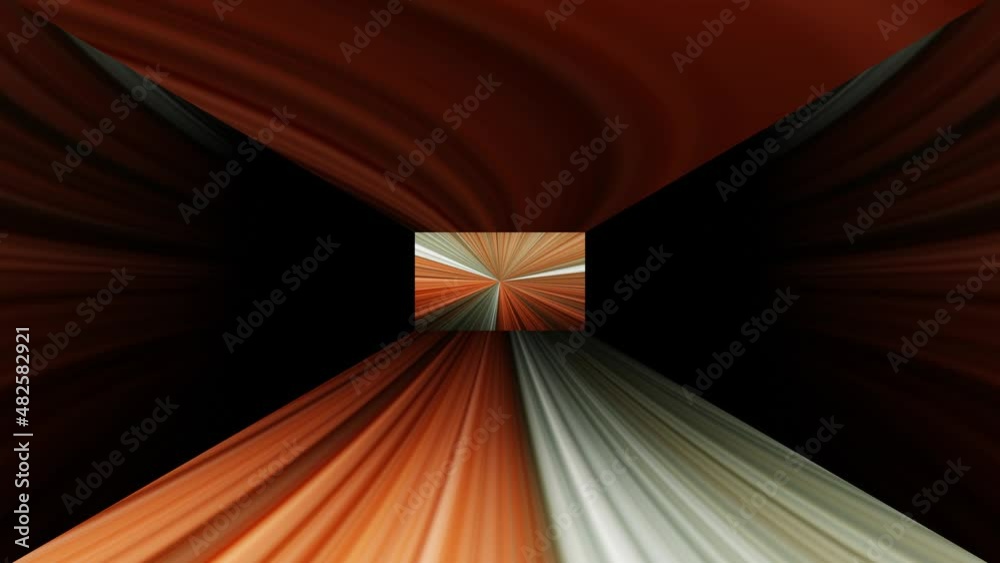 Parallax Art - Bewegung durch den Raum, endlose, verwischende Farbmuster gleiten vorüber - 3D parallax Animation