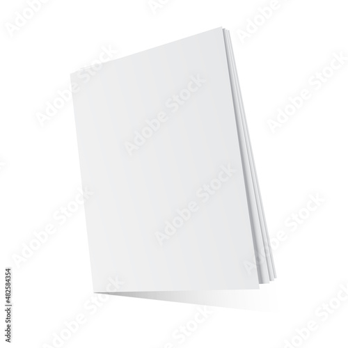 Mock up magazine, book, brochure or flyer. Vector
