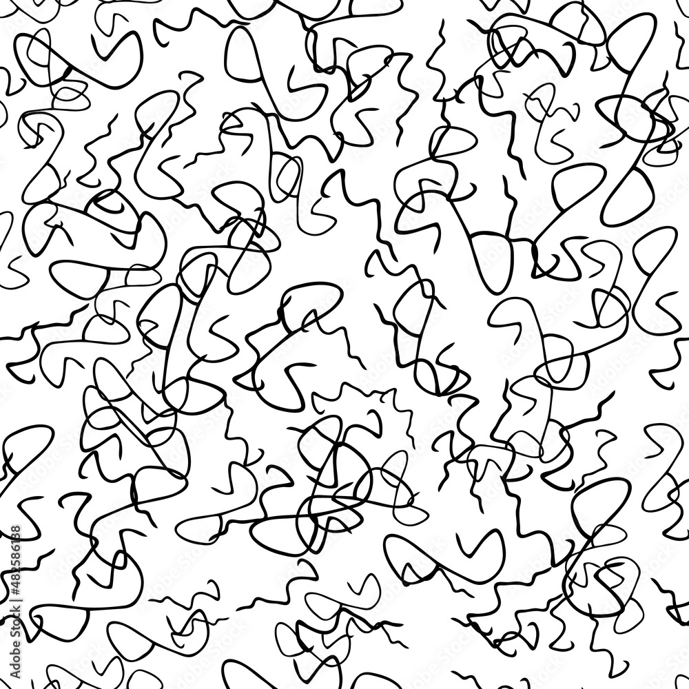 Seamless pattern with sketch squiggle Seamless pattern with sketch squiggle