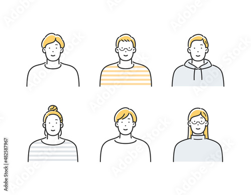 男女のイラストセット