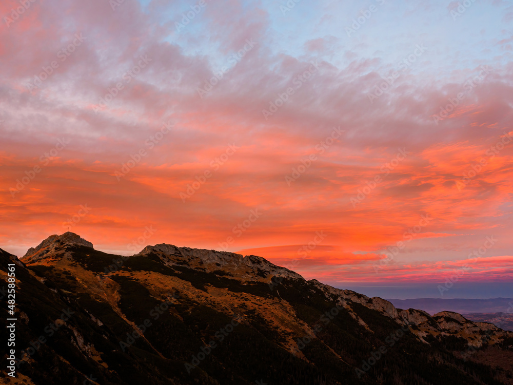 Sunset in Tatras Moutains Sunset in Tatras Moutains