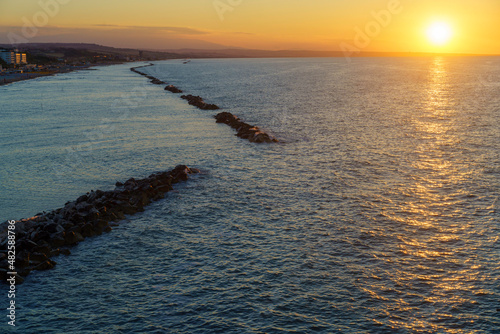 Beach of Termoli  city in Campobasso province  Molise  Italy