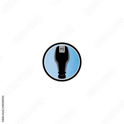 Gear box icon, stick shift template vector illustration