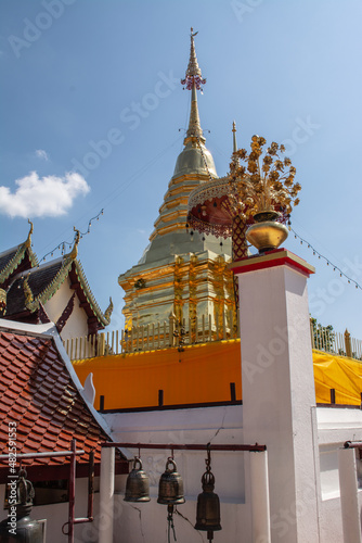 Within Wat Phra That Doi Kham is a Buddhist temple in Chiang Mai province northern of Thailand.