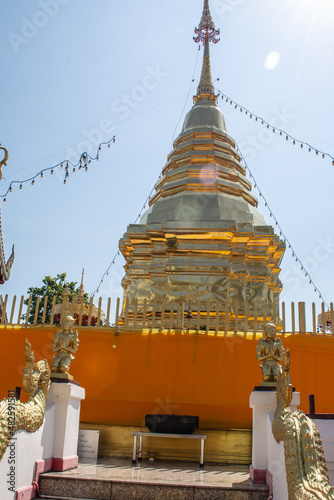 Within Wat Phra That Doi Kham is a Buddhist temple in Chiang Mai province northern of Thailand.