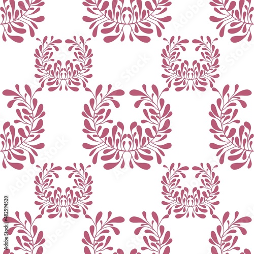 Seamless leaves and branches pattern for fabrics and textiles and cards and linens and wrapping paper