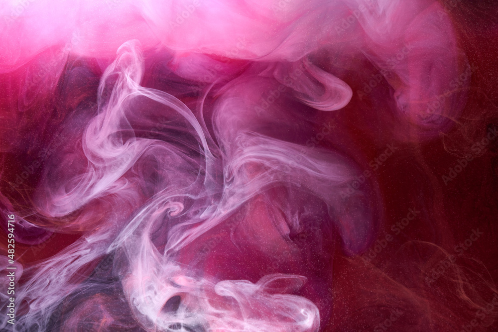 Pink smoke ink background, colorful fog, abstract swirling touch ocean sea, acrylic paint pigment underwater Pink smoke ink background, colorful fog, abstract swirling touch ocean sea, acrylic paint pigment underwater