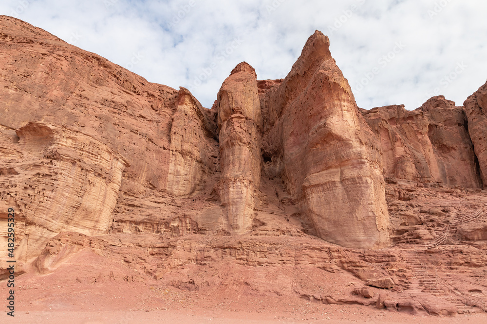 Solomon  pillars in Timna National Park near Eilat, southern Israel.