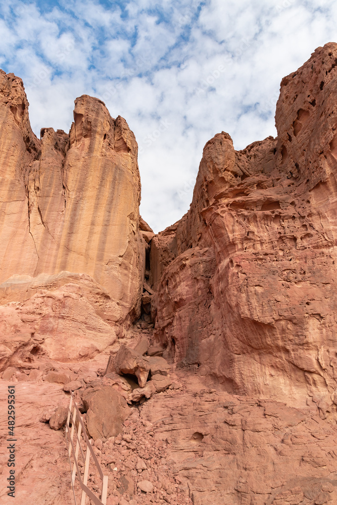 Fantastically  beautiful mountain nature in Timna National Park near Eilat, southern Israel.