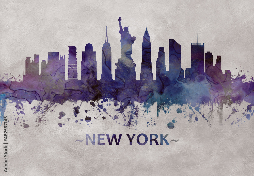 New York skyline - obrazy, fototapety, plakaty 