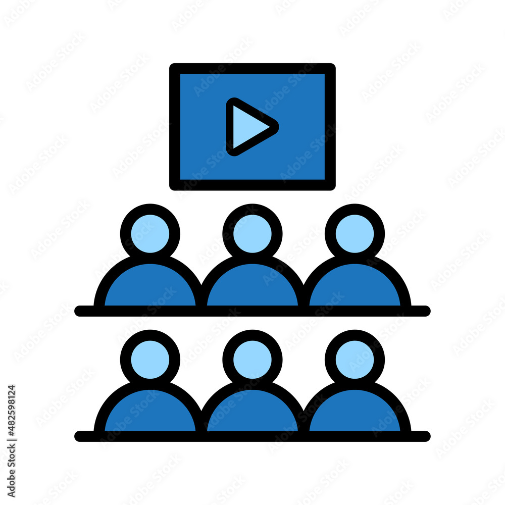 Business video conference meeting icon Business video conference meeting icon