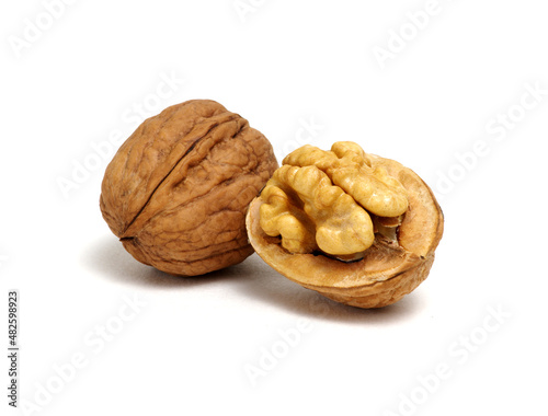 cracked walnut on white