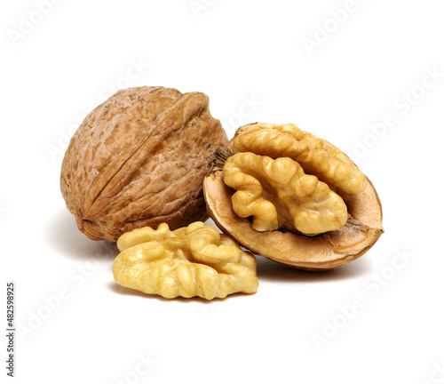 cracked walnut on white