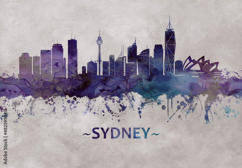 Naklejka premium Sydney Australia skyline