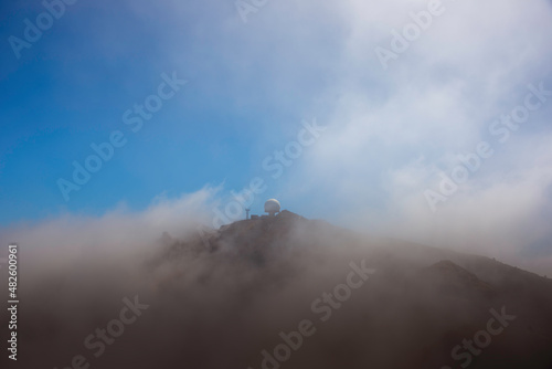 Radarstation on the mountain Pico Arieiro,