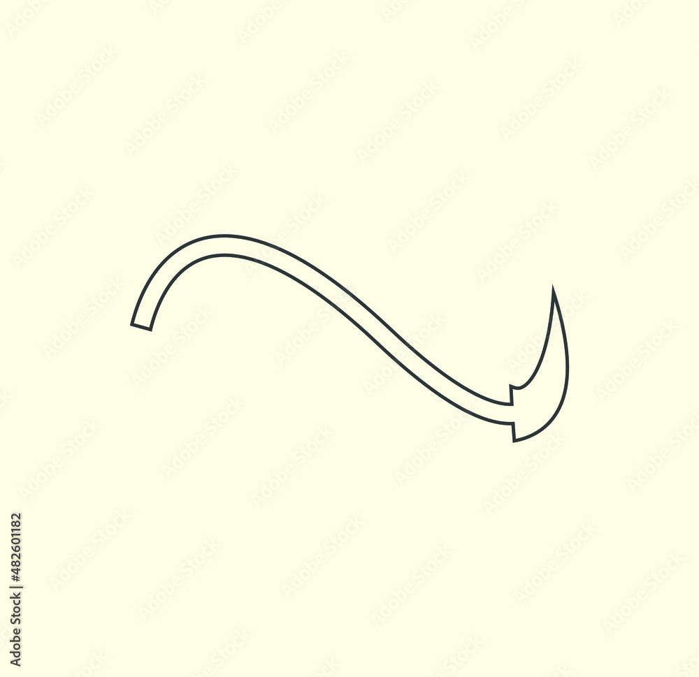 arrow symbol for website or web template. arrow icon vector on white background

