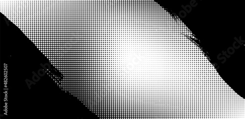 Grunge halftone texture background. Distress Dirty Damaged Spotted Circles Overlay Dots Texture . Grunge Effect. Monochrome abstract vector overlay