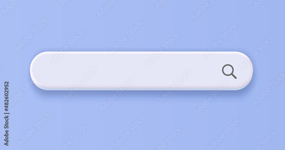 3D search bar. Browser button for website and UI design. Search form template. web search concept. 3d rendering. Vector illustration 3D search bar. Browser button for website and UI design. Search form template. web search concept. 3d rendering. Vector illustration