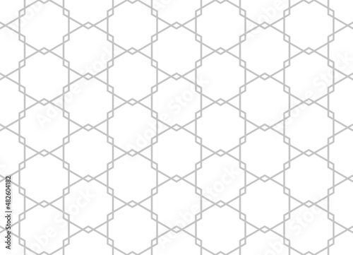The geometric pattern with lines. Seamless vector background. White and gray texture. Graphic modern pattern. Simple lattice graphic design..