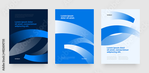 Three poster mockup design for sport event, invitation, award or championship. Sports background for winter event  in Beijing 2022.