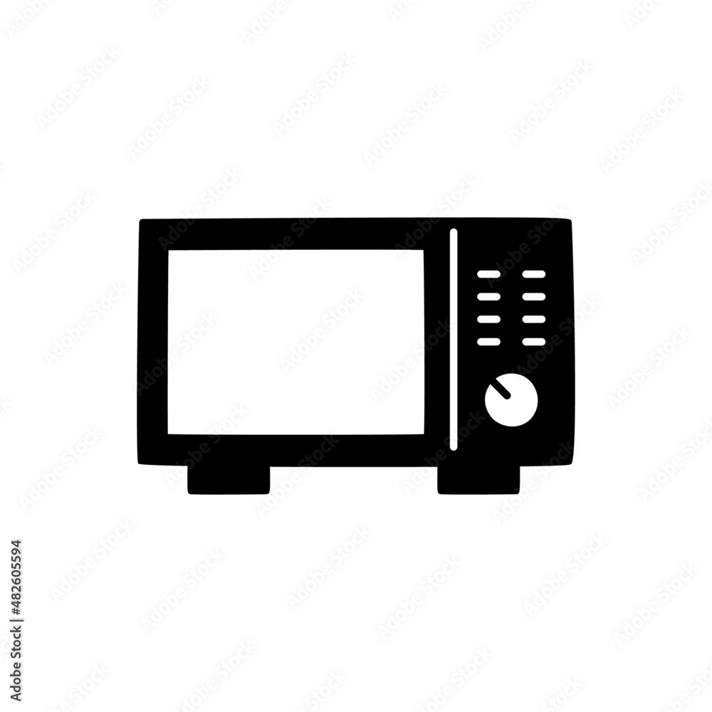 Oven Icon in black flat glyph, filled style isolated on white background Oven Icon in black flat glyph, filled style isolated on white background