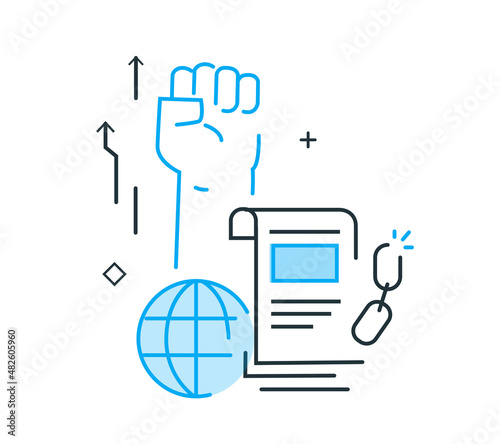 Information lockdown breakthrough, free media, independence, protest, investigation