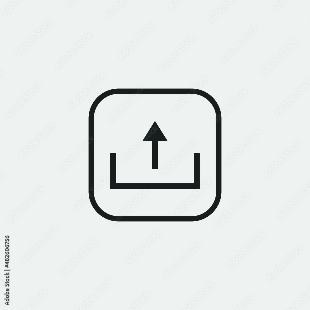 upload icon vector on white background upload icon vector on white background