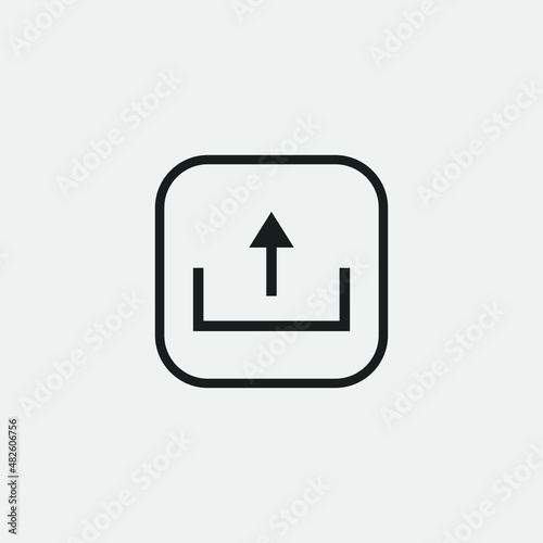 upload icon vector on white background