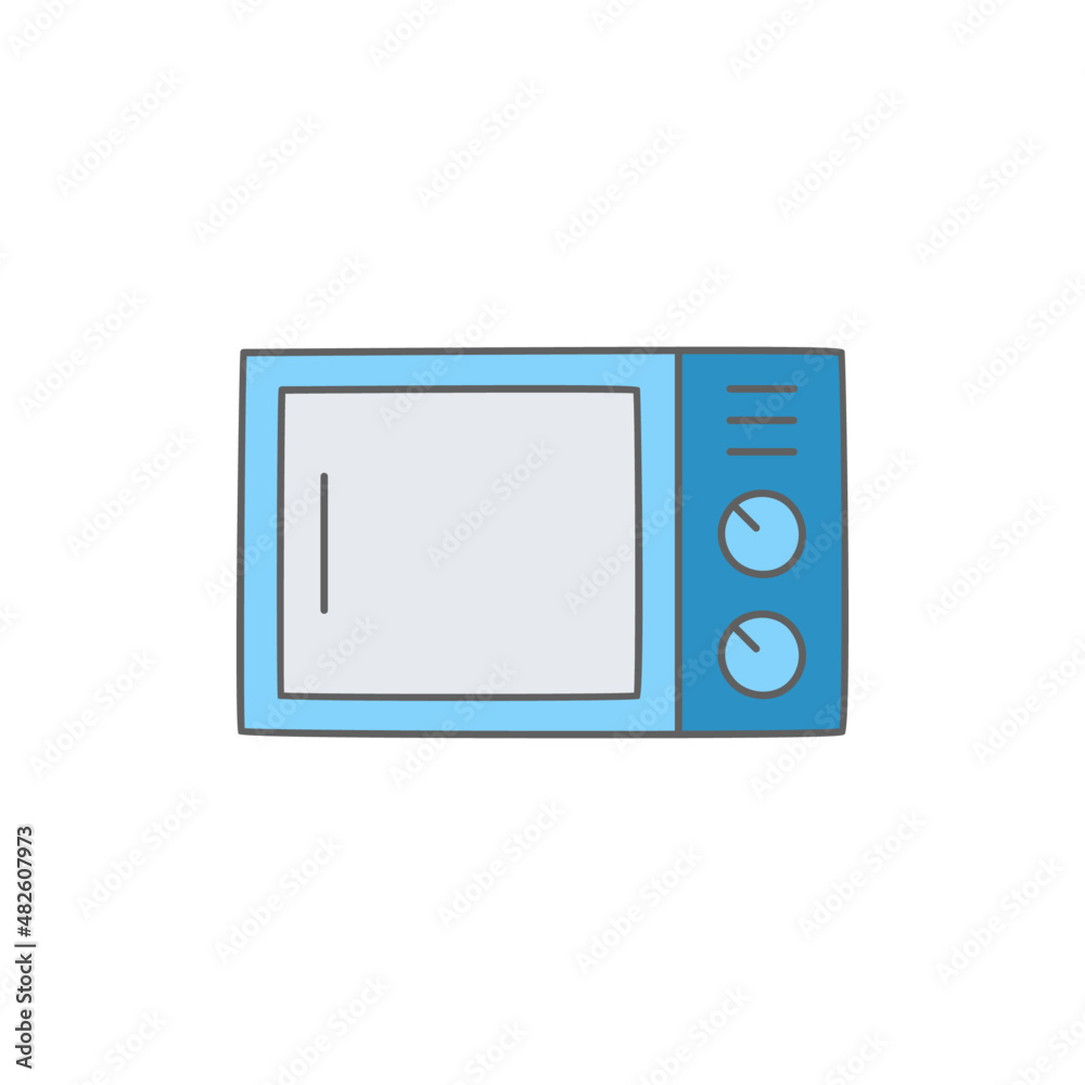 Microwave Icon in color icon, isolated on white background Microwave Icon in color icon, isolated on white background
