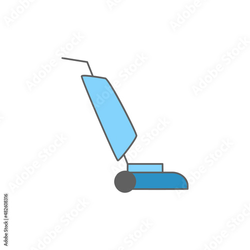 Vacuum cleaner Icon in color icon, isolated on white background 