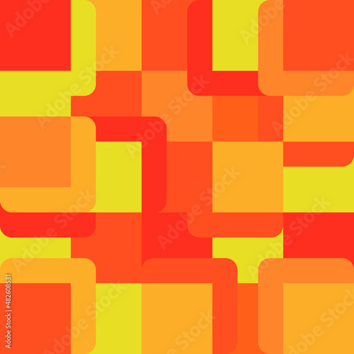 Colorful neo geometric poster. Grid with color geometrical shapes. Modern abstract promotional flyer background vector illustration. Geometric template poster, brochure neo pattern