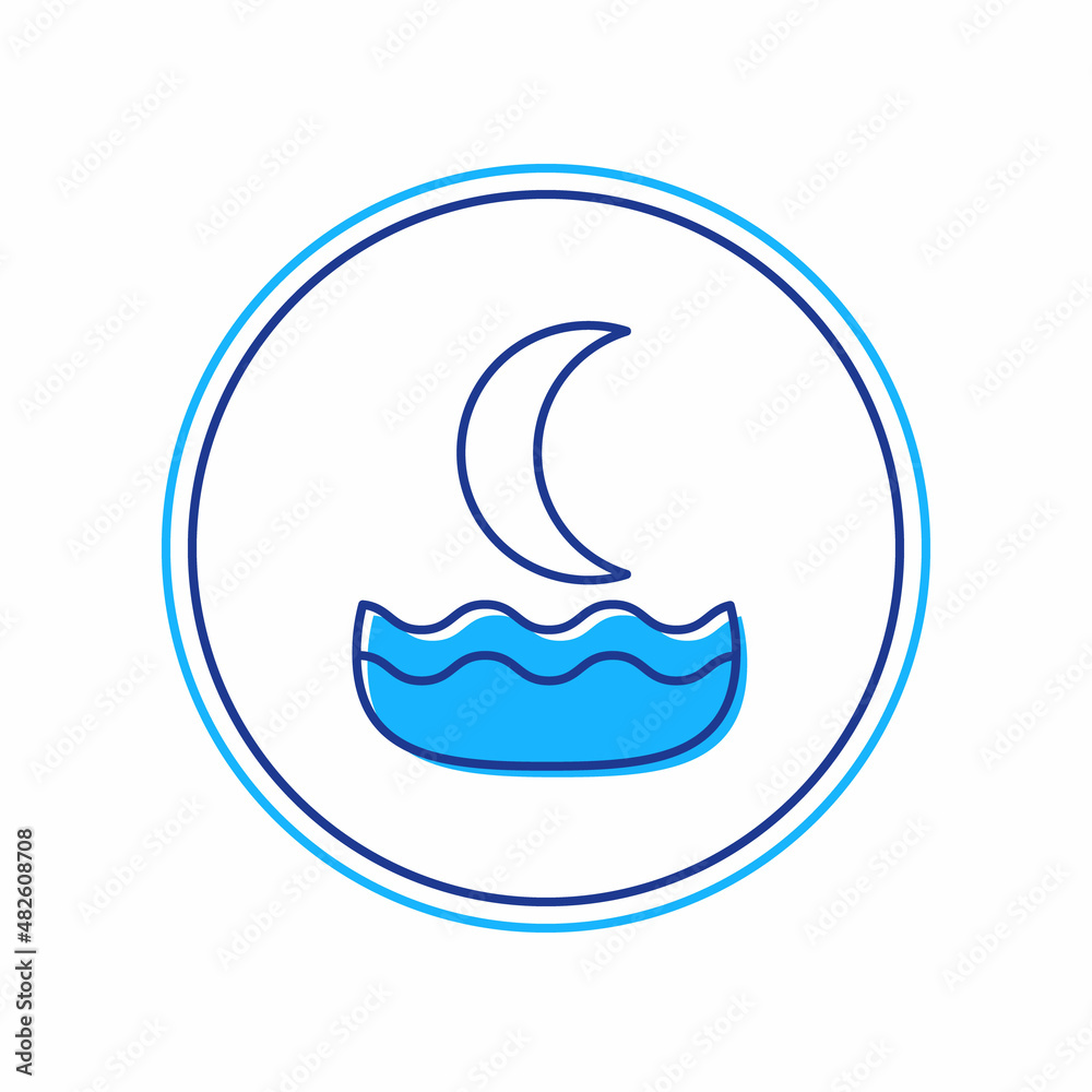 Filled outline Night fog or smoke icon isolated on white background. Vector Filled outline Night fog or smoke icon isolated on white background. Vector