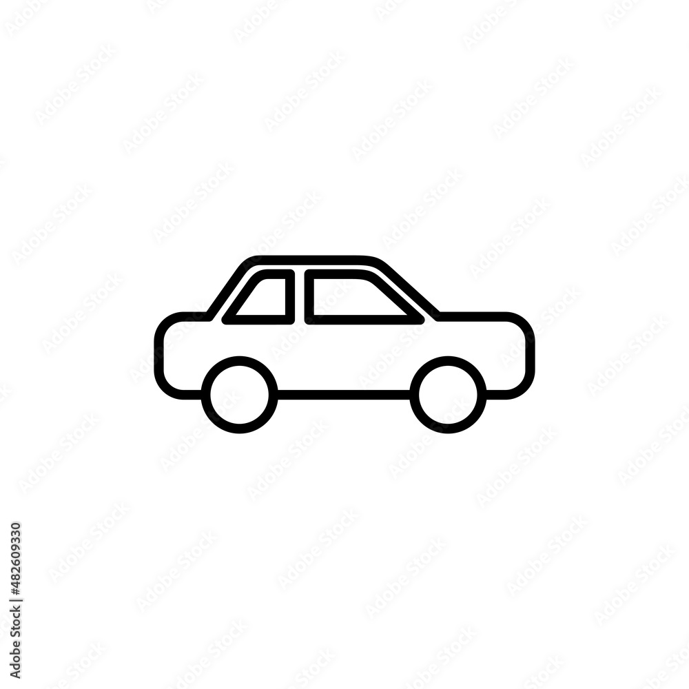 Car icon. car sign and symbol. small sedan