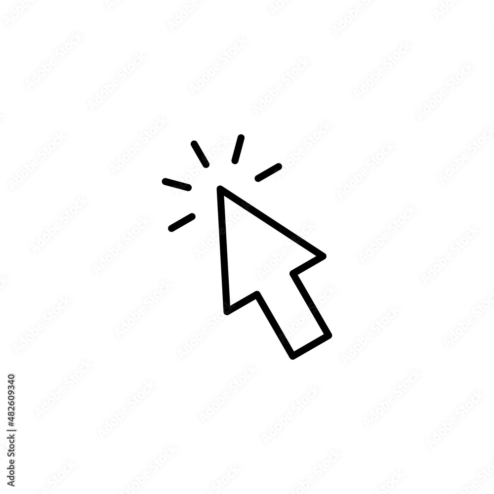 Click icon. pointer arrow sign and symbol. cursor icon Click icon. pointer arrow sign and symbol. cursor icon
