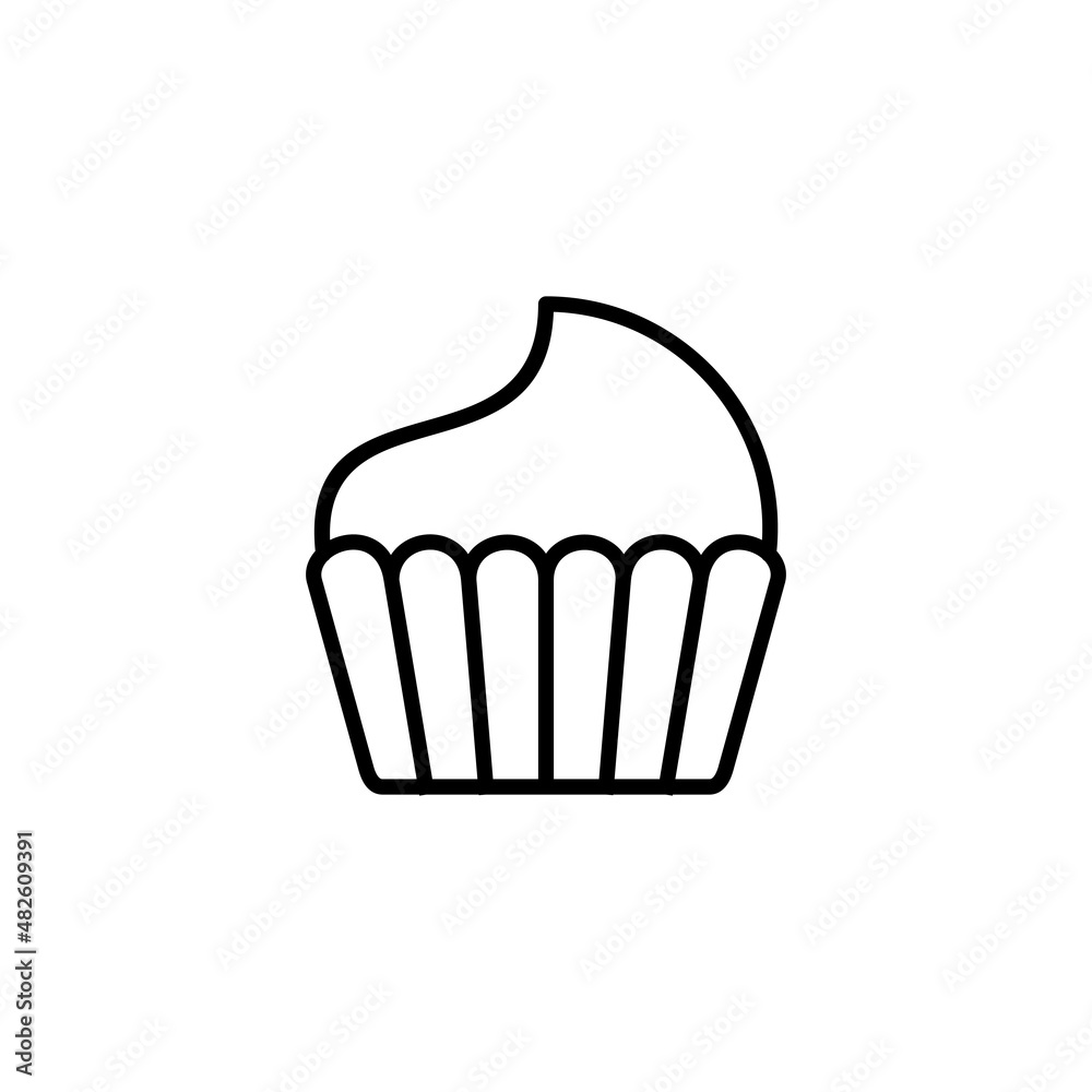 Cup cake icon. Cup cake sign and symbol Cup cake icon. Cup cake sign and symbol