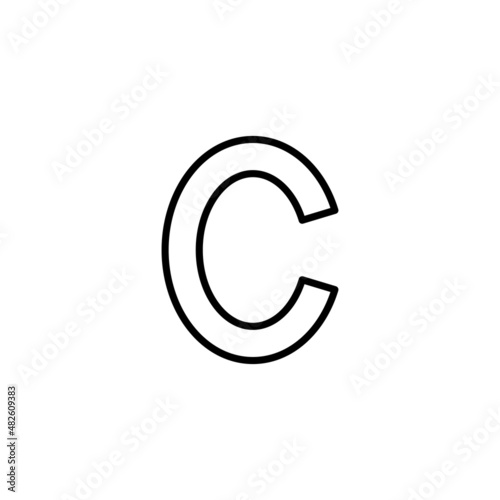 Copyright icon. copyright sign and symbol