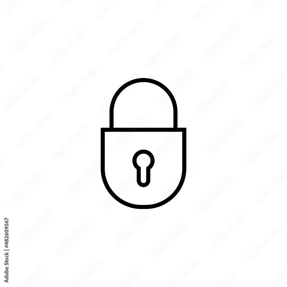 Lock icon. Padlock sign and symbol. Encryption icon. Security symbol