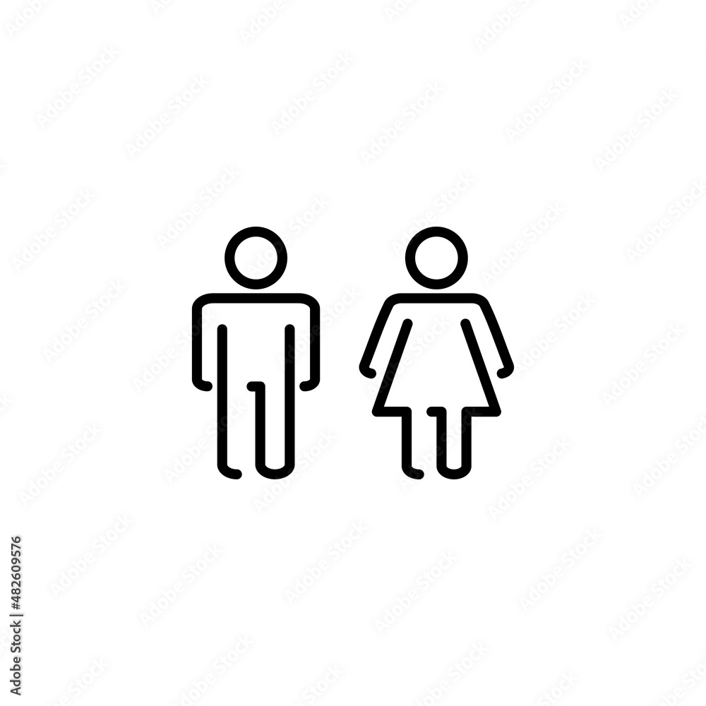Man and woman icon. male and female sign and symbol. Girls and boys Man and woman icon. male and female sign and symbol. Girls and boys