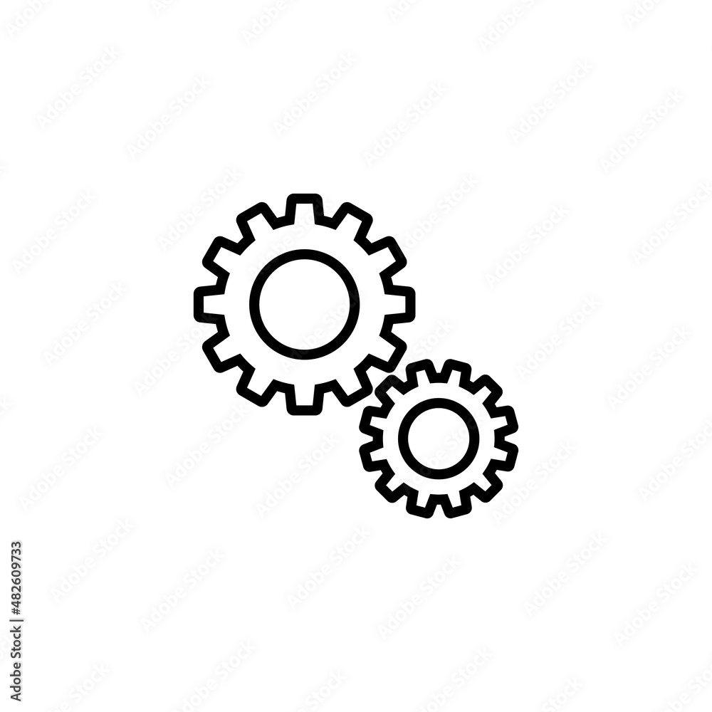 Setting Icon. Cog Settings sign and symbol. Gear Sign