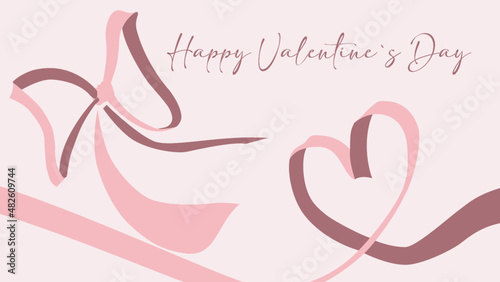 Valentines Day Ribbon Heart