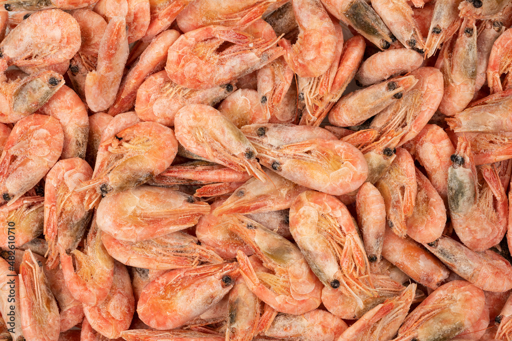 Unpeeled frozen shrimp background texture Unpeeled frozen shrimp background texture