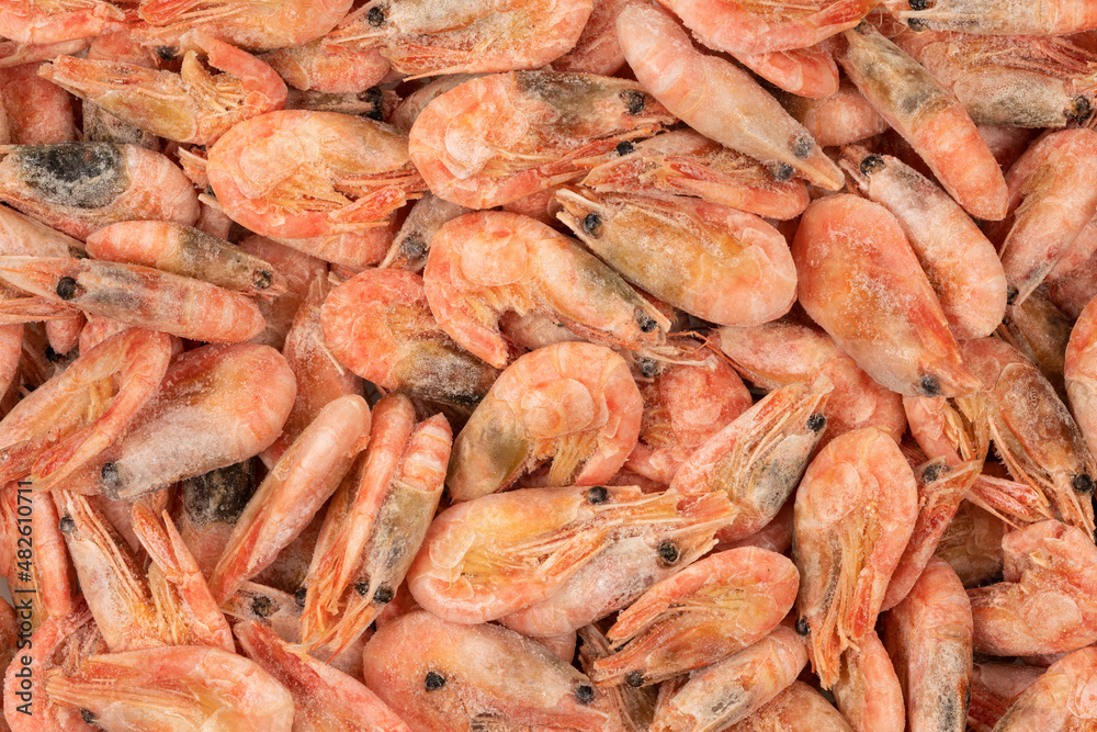 Unpeeled frozen shrimp background texture Unpeeled frozen shrimp background texture