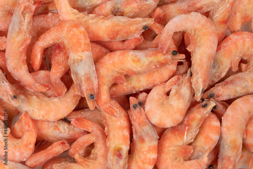 Unpeeled frozen shrimp background texture Unpeeled frozen shrimp background texture