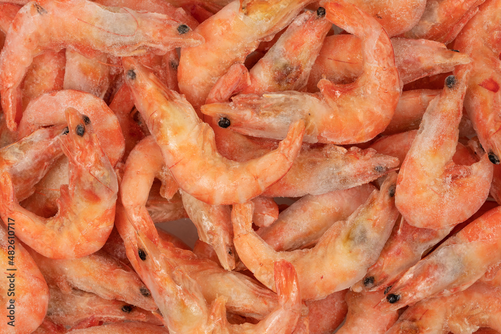 Unpeeled frozen shrimp background texture Unpeeled frozen shrimp background texture