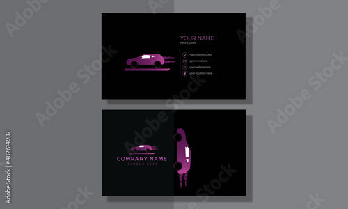 simple rent a car business card design template