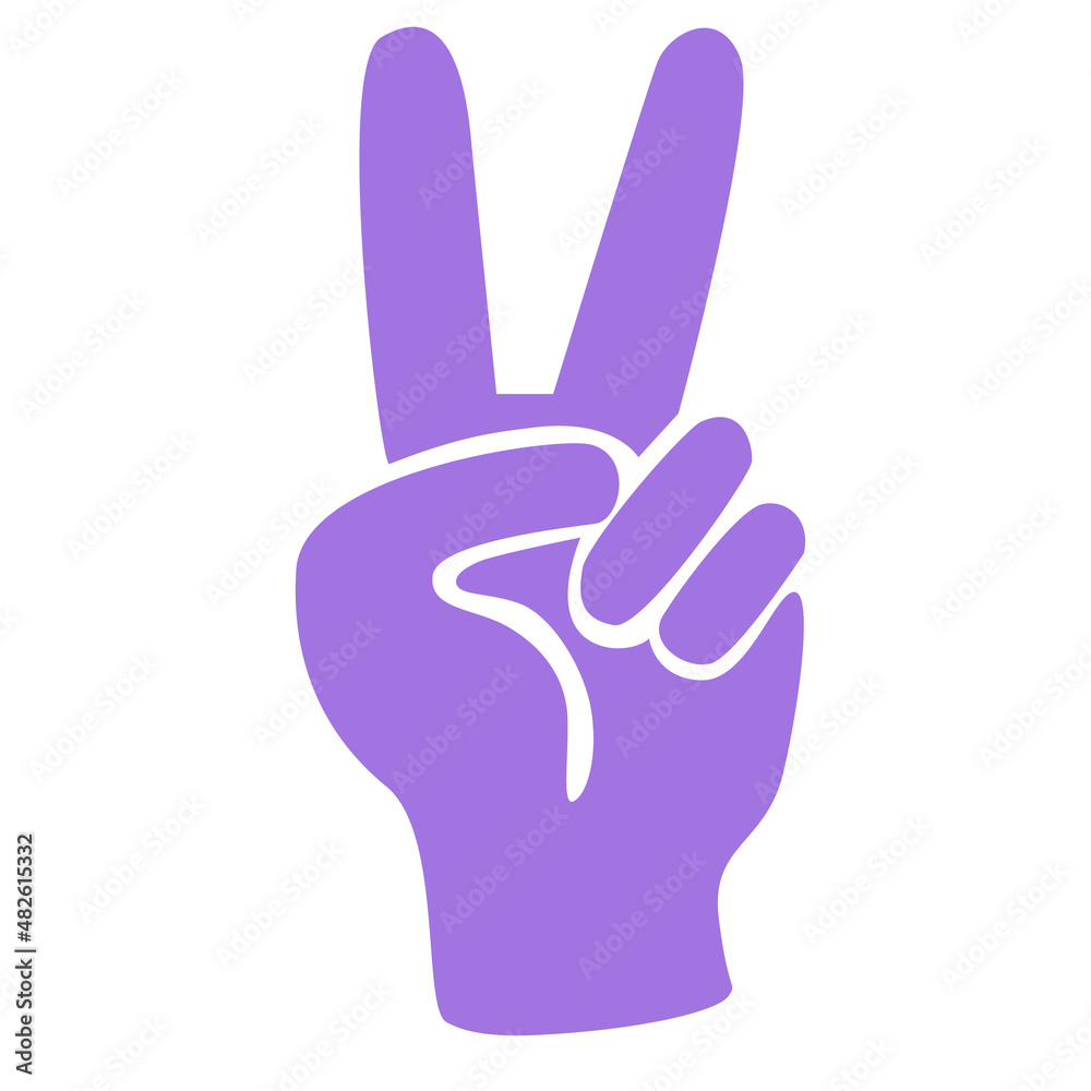 Hippie hand gesture, retro illustration. Peace love power symbol. Hippie hand gesture, retro illustration. Peace love power symbol.