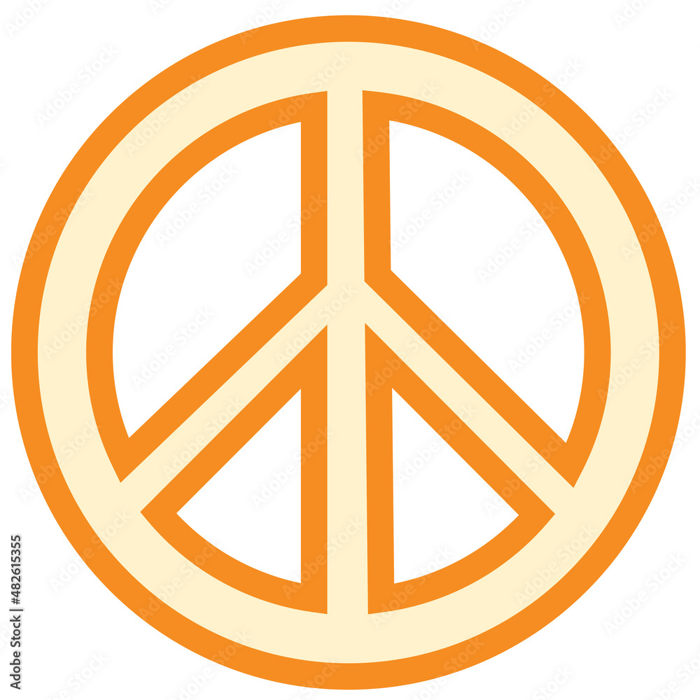 Hippie peace love emblem icon. Retro groovy clipart. Hippie peace love emblem icon. Retro groovy clipart.
