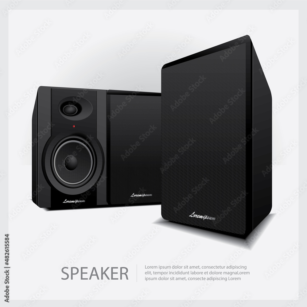 Obraz premium Loud Speakers isolated vector illustration